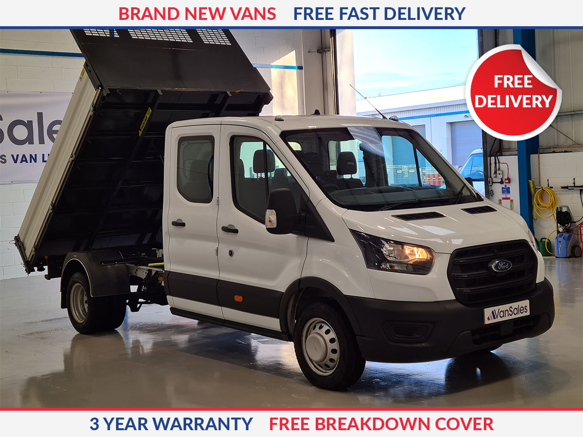 Ford Transit 350 L3 Diesel RWD 2.0 EcoBlue 130ps Leader D/Cab Tipper [1 Way]